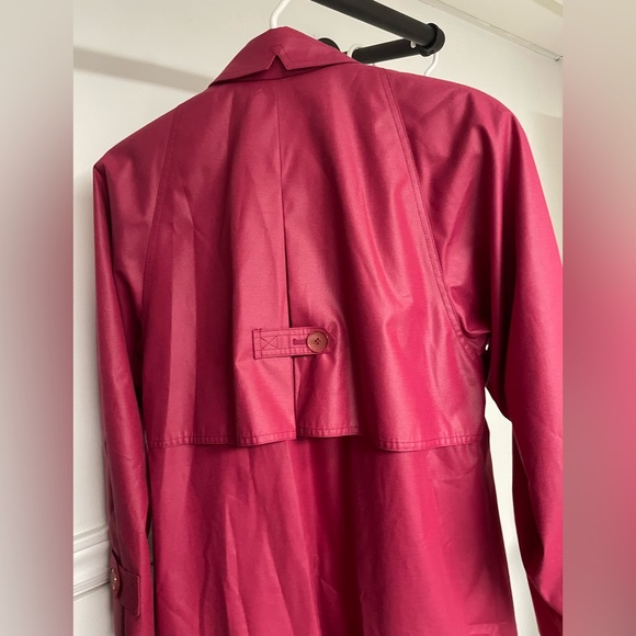Hot pink London Fog rain coat - Picture 4 of 6